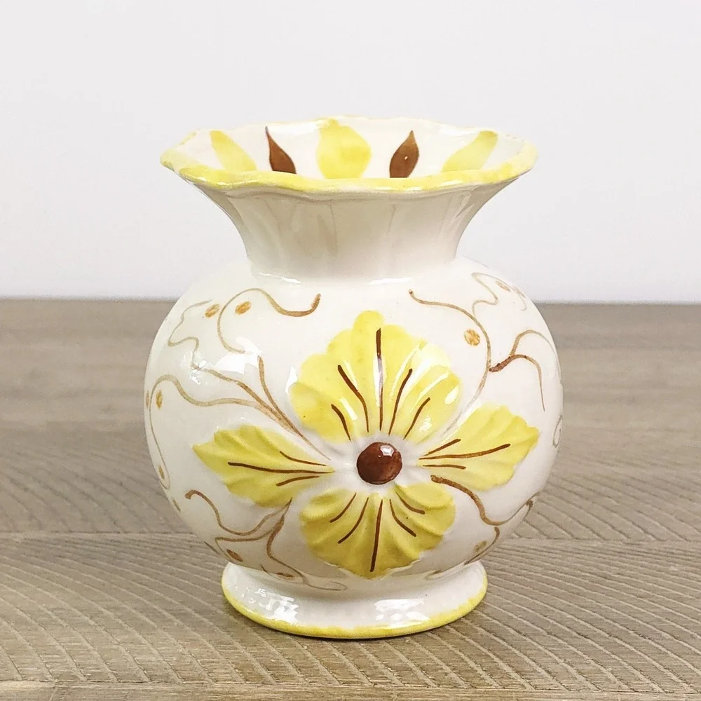 Blue Ridge Southern Potteries Vase Floral Signed